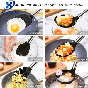Spatule de cuisson en silicone sans BPA avec manche long antidérapant en acier inoxydable pour mélanger la pâte en cuisine, outil de pâtisserie - Product Image 6