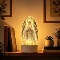 Anpassbare Steck-LED-Nachtleuchte mit UV-Druck, 3D-Lampenmuster, Jungfrau Maria, verschiedene Designs, farbenfroh, dimmbar, für den Heimgebrauch, hochwertig