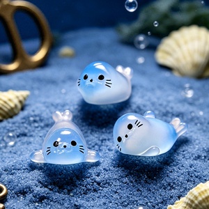 ตุ๊กตาเรซิ่นสัตว์ทะเลน่ารักเรืองแสงในที่มืด ของตกแต่งตู้ปลา งานฝีมือ DIY และของชำร่วยงานปาร์ตี้ - Product Image 4