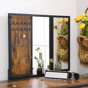 Ensemble de <span class=keywords><strong>coiffeuse</strong></span> <span class=keywords><strong>VASAGLE</strong></span> au design industriel avec miroir et tiroirs, utilisation en chambre à coucher et à l'hôtel, couleurs personnalisables - Product Image 6