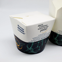 Boîte à pâtes biodégradable personnalisée avec logo OEM, en papier kraft avec gaufrage et laminage mat
