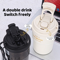 Nouveau produit 450ml Ss316 tasse à café en acier inoxydable avec paille et filtre à thé isolé sous vide Portable bouteille d'eau tasse à café