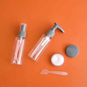 Juego de 5 Botellas Dispensadoras de Viaje, Portátiles, Suaves al Tacto, en Varios Colores, para Crema, Loción, Limpiador, Champú, Organizador de Maquillaje - Product Image 3