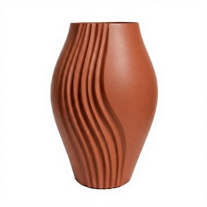 Modern Black Cremation <b>Urn</b> for Adult Ashes – Matte Black Memorial <b>Urn</b> with Elegant Wave Texture – <b>Large</b> Decorative Funeral <b>Urn</b> - Product Image 5