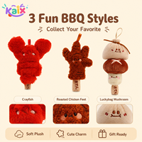 KAIX OEM ODM Ensembles de stylos gel en peluche, design barbecue, sac porte-bonheur, design champignon, stylos gel mignons pour fournitures scolaires