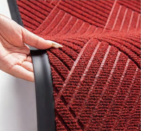 Tapis d'entrée moderne en polypropylène robuste, antidérapant, avec support en PVC, imperméable, antibactérien, tapis de porte extérieur/intérieur, en rouleau
