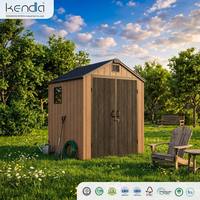 Abri de jardin Kenda APEX 6x6 marron pour usage extérieur, abri de rangement, maison de jardin et outils avec des rangements robustes pour l'arrière-cour