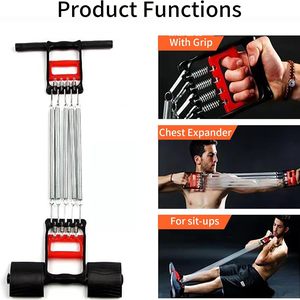 Equipo de Gimnasio, Ejercitador de Dedos, Expansor de Pecho de 5 Resortes 3 en 1 con Pedal, Expansor de Pies, Ejercicio de Fitness en Casa, Musculación - Product Image 2