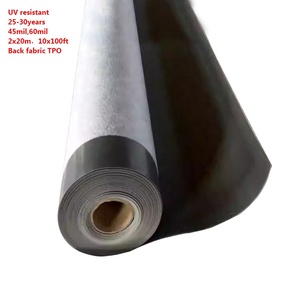 EXW <span class=keywords><strong>Prix</strong></span> Imperméabilisation de toit en béton 1.5mm 2X20m Membrane de <span class=keywords><strong>toiture</strong></span> en polaire TPO avec géotextile non tissé - Product Image 1