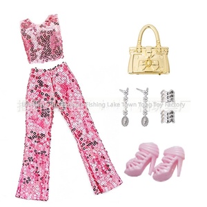 Ropa para Muñecas <span class=keywords><strong>de</strong></span> Moda <span class=keywords><strong>de</strong></span> 30 cm, Conjunto Ecológico con Accesorios y Bolso, Armario <span class=keywords><strong>de</strong></span> Muñecas Estilo Película para Niñas - Product Image 4