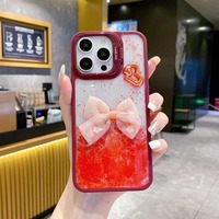 Nouvelles coques de téléphone portable en acrylique liquide avec motif papillon pour femmes, pour iPhone 12 13 14 15 16 17 18 Pro Max et pour Samsung