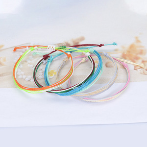 Pulsera de Hilo Encerado Impermeable Resoul para Mujer <span class=keywords><strong>y</strong></span> Hombre, Pulsera Trenzada de Múltiples Hilos, Ajustable, Estilo Bohemio, Joyería de Playa, Regalo - Product Image 4