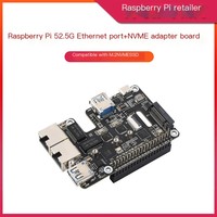 Carte de développement Raspberry Pi 5 Dual 2.5G Ethernet, adaptateur PCIe vers USB M.2 SSD, routeur logiciel Linux