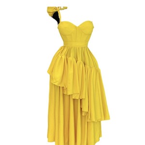 [Disponibile] Abito Lungo da Donna Primavera 2025 Stile Europeo e Americano, Dolce, Antistatico, <span class=keywords><strong>con</strong></span> Fiocco, Scollo a V e Volant - Product Image 4