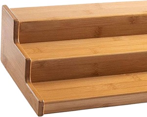 Étagère à épices moderne en bambou à trois niveaux, organisateur de <span class=keywords><strong>rangement</strong></span> de cuisine, étagères à épices multifonctionnelles, étagère à épices extensible en bambou - Product Image 6