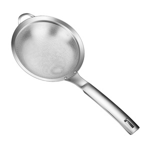 Cuillère passoire en acier inoxydable 304 à mailles fines, grande surface filtrante pour jus et lait de soja, avec manche épaissi, passoire de cuisine - Product Image 5