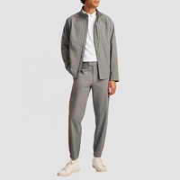 Veste de golf sportive pour homme, inspirée des circuits de golf, tissu premium, coupe athlétique, col montant, respirante, coupe-vent, couleur anthracite