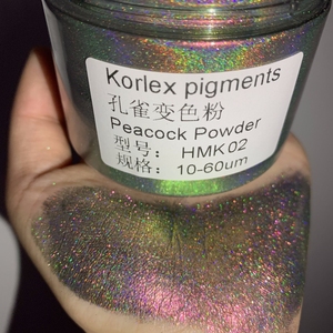 Korlex Super Shiny Holographic Watercolor Painting Slime Resin Cosmetics Color Shift Powder Holographic Chameleon <strong>Pearl</strong> <strong>Pigment</strong> - Product Image 4