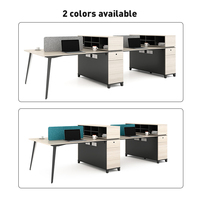 Bureau de bureau informatique au design moderne avec espace ouvert, table de bureau pour 2, 4 ou 6 personnes, bureau de direction modulaire