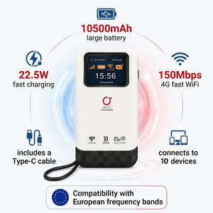 พาวเวอร์แบงค์ OLAX M200E 2 in 1 พร้อมเราเตอร์ Wifi พกพา รองรับซิม 10500mAh โลโก้สั่งทำได้ ความเร็ว 150Mbps รองรับคลื่นความถี่ EU หน้าจอ LCD ผู้ผลิต 4G MIFIS 105 - Product Image 5