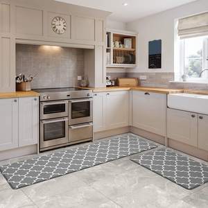 Tapis de cuisine moderne antidérapant en PVC, lavable, motif floral, tapis en mousse pour la maison, la chambre, le balcon, le bureau - Product Image 4