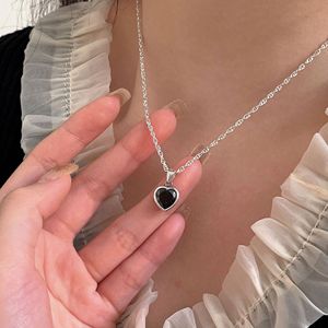 Yinruitai S925 Sterling Silver <b>Heart</b> Pendant Necklace For Women Fashion Korean Style Sweet Collarbone Chain Gift Jewelry - Product Image 2