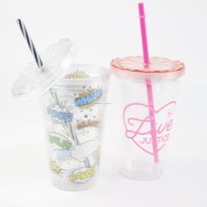 Gobelet isolé à haute pression métallique, Sip, doté de paille en plastique réutilisable, 16 onces, <span class=keywords><strong>bombe</strong></span> à paillettes - Product Image 3