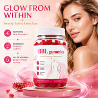 Gummies d'extrait de racine de Maca 5000mg, marque privée OEM, 60 unités, pour l'énergie et l'équilibre hormonal féminin, certifiées Halal et GMP