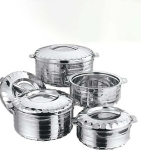 Ensemble de casseroles classiques en acier inoxydable, isothermes, écologiques, pour garder les aliments au chaud, compatibles avec tous les types de cuisinières, 1/2-10L - Product Image 4