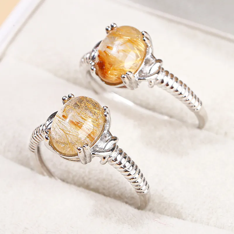 JD cincin jari wanita, perhiasan Fashion wanita, ukuran dapat disesuaikan, cincin jari, emas alami, kuarsa berkerut, bentuk Oval, cincin tembaga terbuka