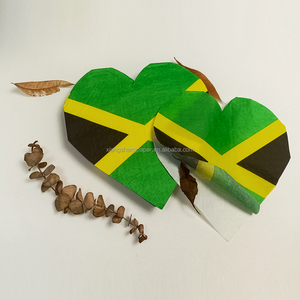 Bán Buôn Tùy Chỉnh Giấy Khăn Ăn In 2-Ply 33*33Cm Chết Cắt Màu Xanh Lá Cây Hình Trái Tim Mô Hình Cho Đảng - Product Image 2