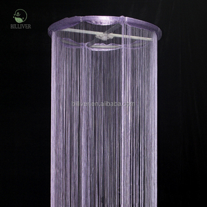 Cortina de hilo blanco al por mayor con flecos, cortina de techo holográfica roja, tela brillante para decoración de boda - Product Image 2