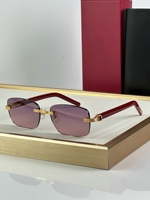 Gafas de Sol Rectangulares Pequeñas Sin Marco con Corte de Diamante de Marca de Lujo 2025, Gafas de Conducir con Protección UV400