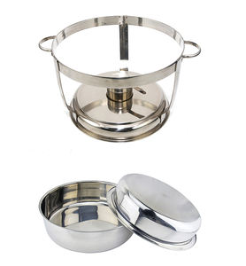 Couvercle à charnière suspendu en argent et or blanc de luxe moderne, marmites chauffantes, buffet, plat à friser pour la restauration, le service de mariage - Product Image 5