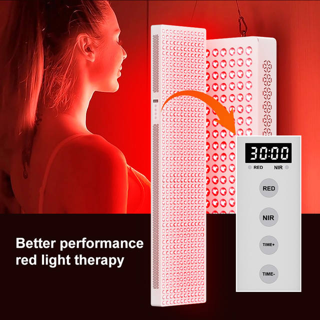 600 LEDs Red Light Therapy Panel Touch Screen Multi Spectrum 5 Wavelength Infrared 5 W Brightness Beauty Personal Care Product