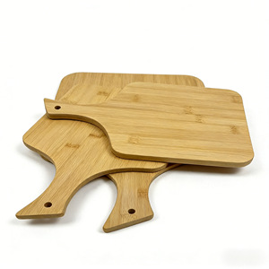 Planche à pizza en bambou avec poignée, planche à découper pour la cuisine, la pâtisserie, les steaks, le pain, les gâteaux, plateau de service, certifiée FSC - Product Image 5