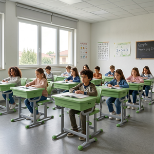 Modern Metal Height <b>Adjustable</b> Stackable Children's Primary School Chairs <b>Table</b> Commercial Use SONGYE 1 Year Warranty Model ST-2 - Product Image 3