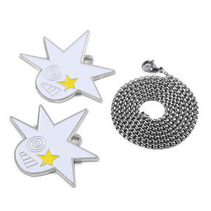 Customize Your Own Logo Chain Pendant Logo Cartoon Cool Soft Enamel Alloy Stainless Steel Pendant Charms <strong>Necklace</strong> - Product Image 2