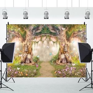 10x6.5ft ฤดูใบไม้ผลิที่ทันสมัยสวนมหัศจรรย์โลกพื้นหลังหญ้าผีเสื้อพื้นหลังหญ้า - Product Image 1