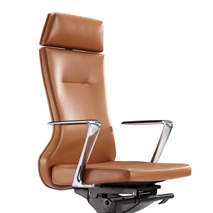 เก้าอี้สำนักงานผู้บริหาร MIGE Modern 360 หมุนได้ ปรับความสูงได้ พนักพิงสูง นั่งสบาย ฐานอะลูมิเนียม หุ้มหนัง PU - Product Image 6