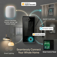 Videoportero Inteligente Hiwink Matter con Panel de Control, Alimentación Solar, Intercomunicador HomeKit, Sistema de Seguridad POE con Reconocimiento Facial y de Huellas Dactilares