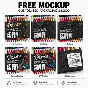 Giorgione - Marcadores de Pintura Acrílica Metálica de 24 Colores para Papelería, Venta al por Mayor, Suministros de Arte, Rotulador Acrílico Personalizado - Product Image 2