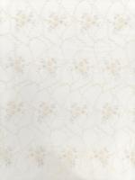 Tissu en mousseline Yoryu A076 avec motif quadrillé ondulé et broderie florale de perles et de sequins pour robes de mariée et de demoiselles d'honneur légères