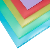 Pochette transparente en plastique PP format A4 en forme de L pour documents, vente en gros