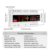 Commutateur de transfert automatique triphasé ATS L&N à double coupure 63A 220V avec contrôle du temps et protection contre les surtensions et les surintensités