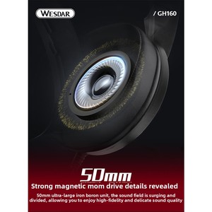 <span class=keywords><strong>Casque</strong></span> de jeu filaire Wesdar pour PC et ordinateur portable - Microphone à réduction de bruit, son dynamique 40 mm, lumières RVB, ajustement confortable, audio immersif - Product Image 5