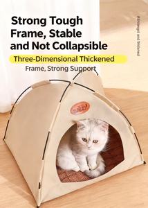 Tente d'intérieur durable à motif solide et moderne pour animaux de compagnie, grande maison pour chats et chiens, tente <span class=keywords><strong>tipi</strong></span> chaude pour animaux de compagnie - Product Image 4