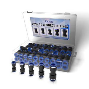 40 pièces Connecteur pneumatique en plastique à connexion rapide 1/4 pouce 4681012PU Personnalisable OEM Emballé Fourniture exclusive transfrontalière - Product Image 1