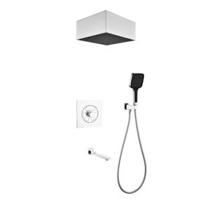 Скрытый монтаж, термостат, душевая система с тропическим душем, 3 режима, для ванной комнаты - Product Image 2