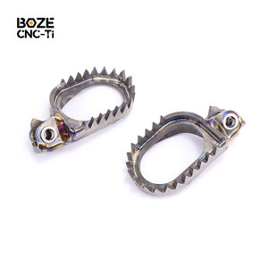 Repose-pieds en titane <span class=keywords><strong>KO</strong></span> V E pour moto tout-terrain, motocross, dirt bike, haute résistance, couleur naturelle légère - Product Image 1